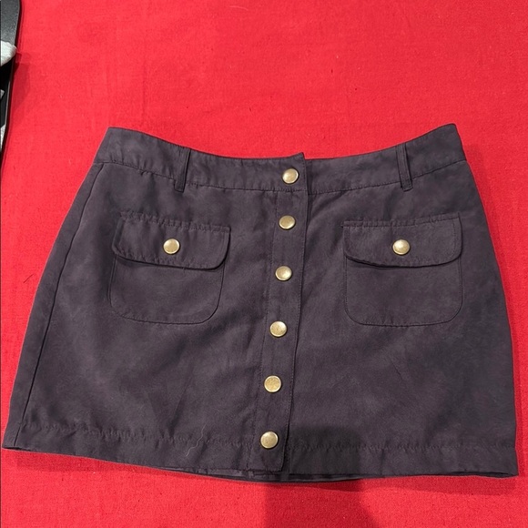 Forever 21 Stylish dark purple Button-Up Skirt - Picture 1 of 3